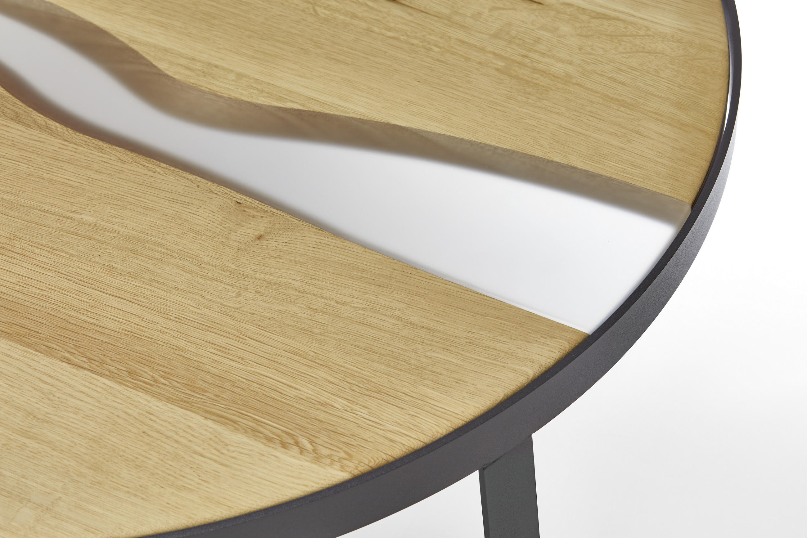 COUCHTISCH in Holz, Metall, Kunststoff 83/83/35 cm - Eichefarben/Anthrazit, Natur, Holz/Kunststoff (83/83/35cm)