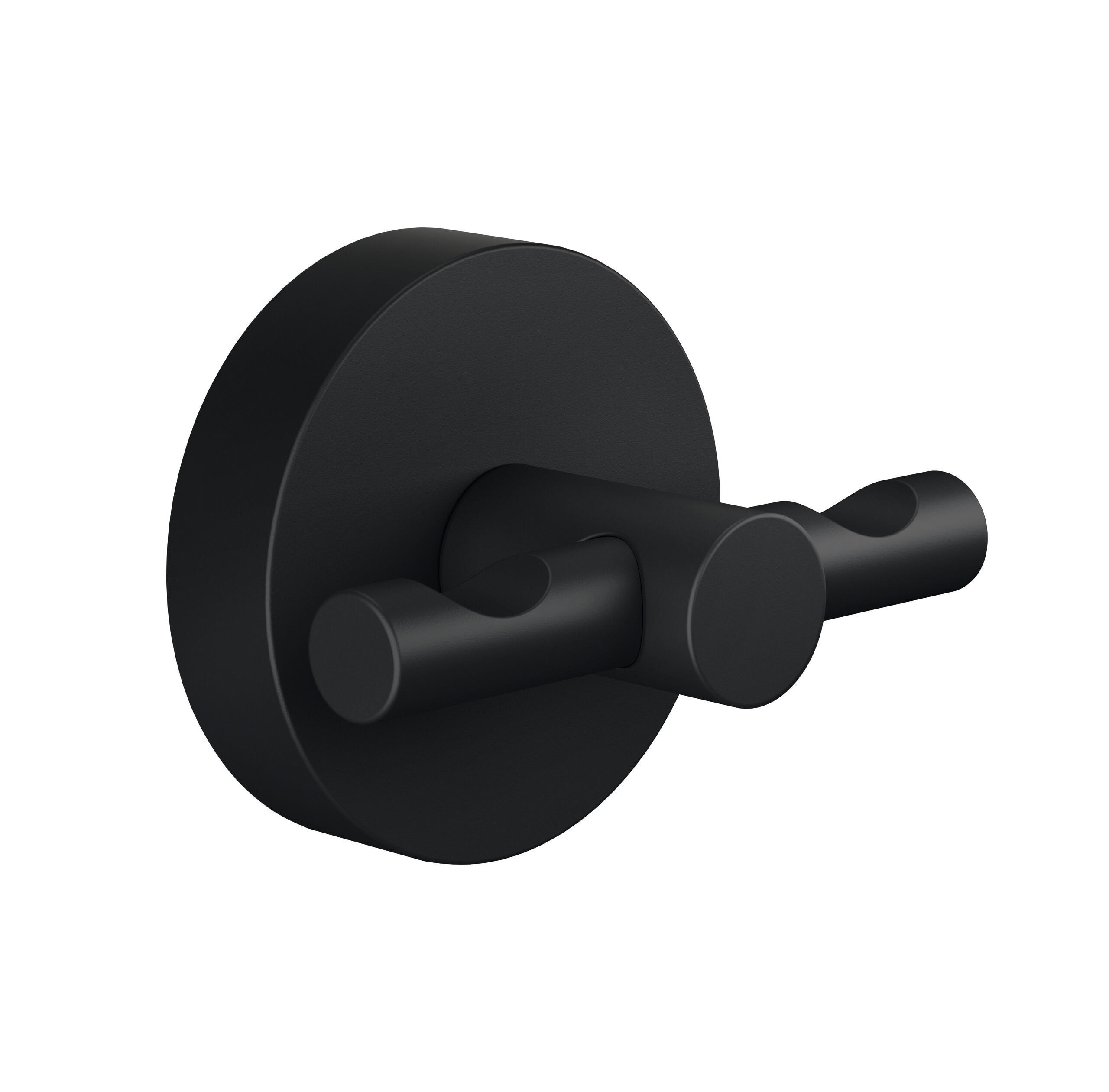 WANDHAKEN  in Schwarz  - Schwarz, Basics, Metall (6,5/5,3/5cm) - Tesa