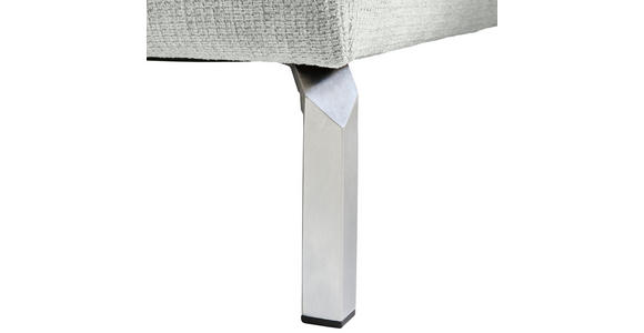 ECKSOFA  in Flachgewebe Hellgrau  224/282 cm  - Chromfarben/Hellgrau, KONVENTIONELL, Textil/Metall (224/282cm) - Hom`in