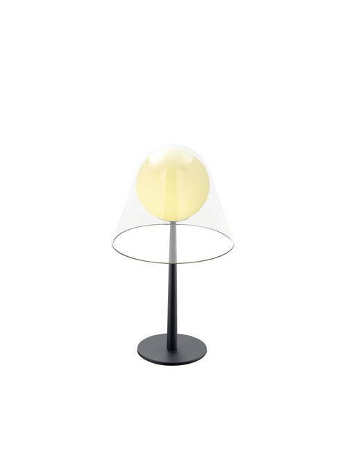 TISCHLEUCHTE 26/46 cm   - Cognac/Schwarz, Design, Glas/Metall (26/46cm) - Hell