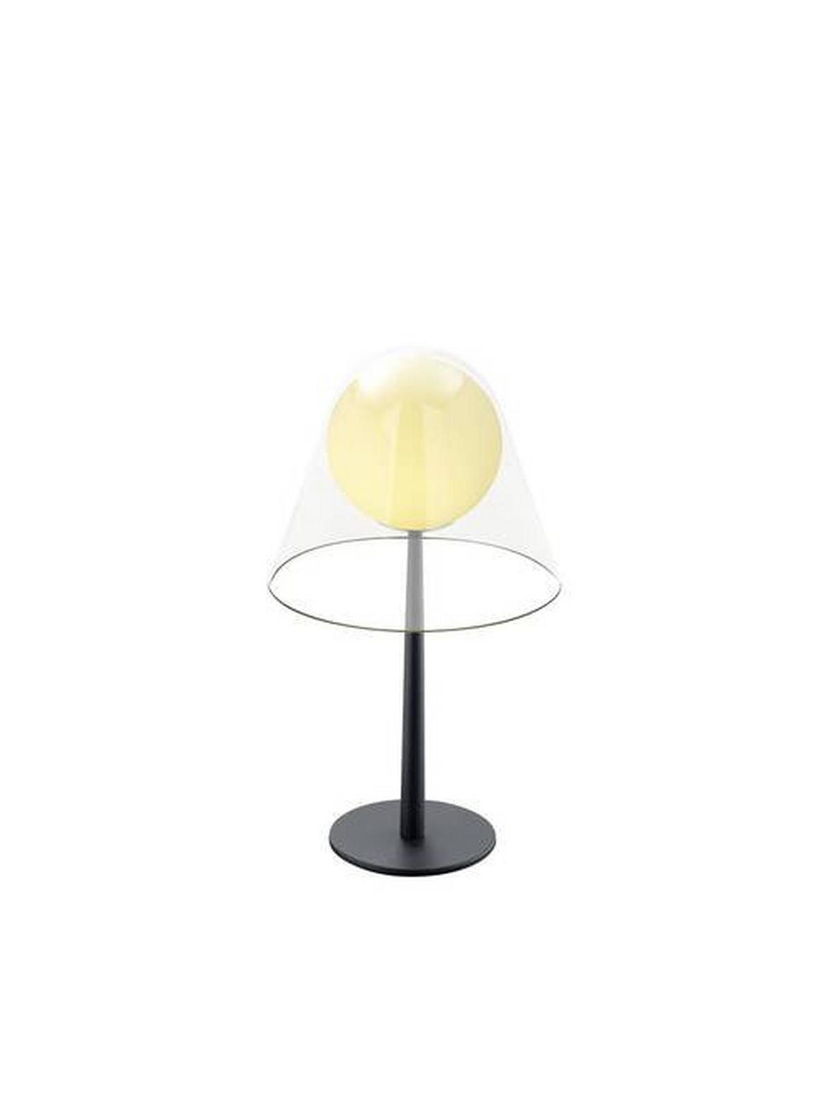 TISCHLEUCHTE 26/46 cm   - Cognac/Schwarz, Design, Glas/Metall (26/46cm) - Hell
