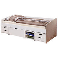 POSTEL S ÚLOŽNÝM PROSTOREM, 90/200 cm bílá - bílá, Natur, dřevo (90/200cm) - MID.YOU