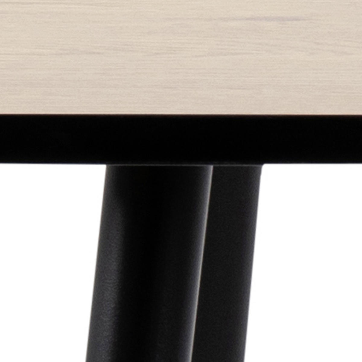 ESSTISCH in Metall, Holzwerkstoff 80/80/75 cm  - Eichefarben/Schwarz, KONVENTIONELL, Holzwerkstoff/Metall (80/80/75cm) - MID.YOU