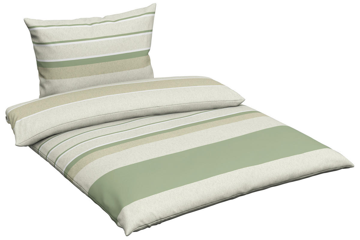 BETTWÄSCHE CREST Renforcé 140/200 cm  - Grün, KONVENTIONELL, Textil (140/200cm) - Esposa