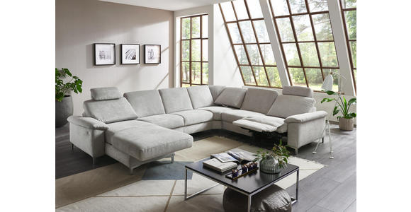 WOHNLANDSCHAFT in Textil Rot - Rot/Alufarben, Design, Textil/Metall (170/333/265cm) - Dieter Knoll
