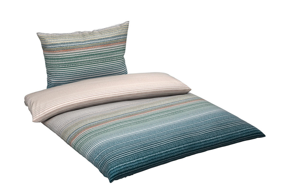 WENDEBETTWÄSCHE 2-teilig Satin, Flachgewebe 140/200 cm  - Hellblau, Basics, Textil (140/200cm) - Esposa