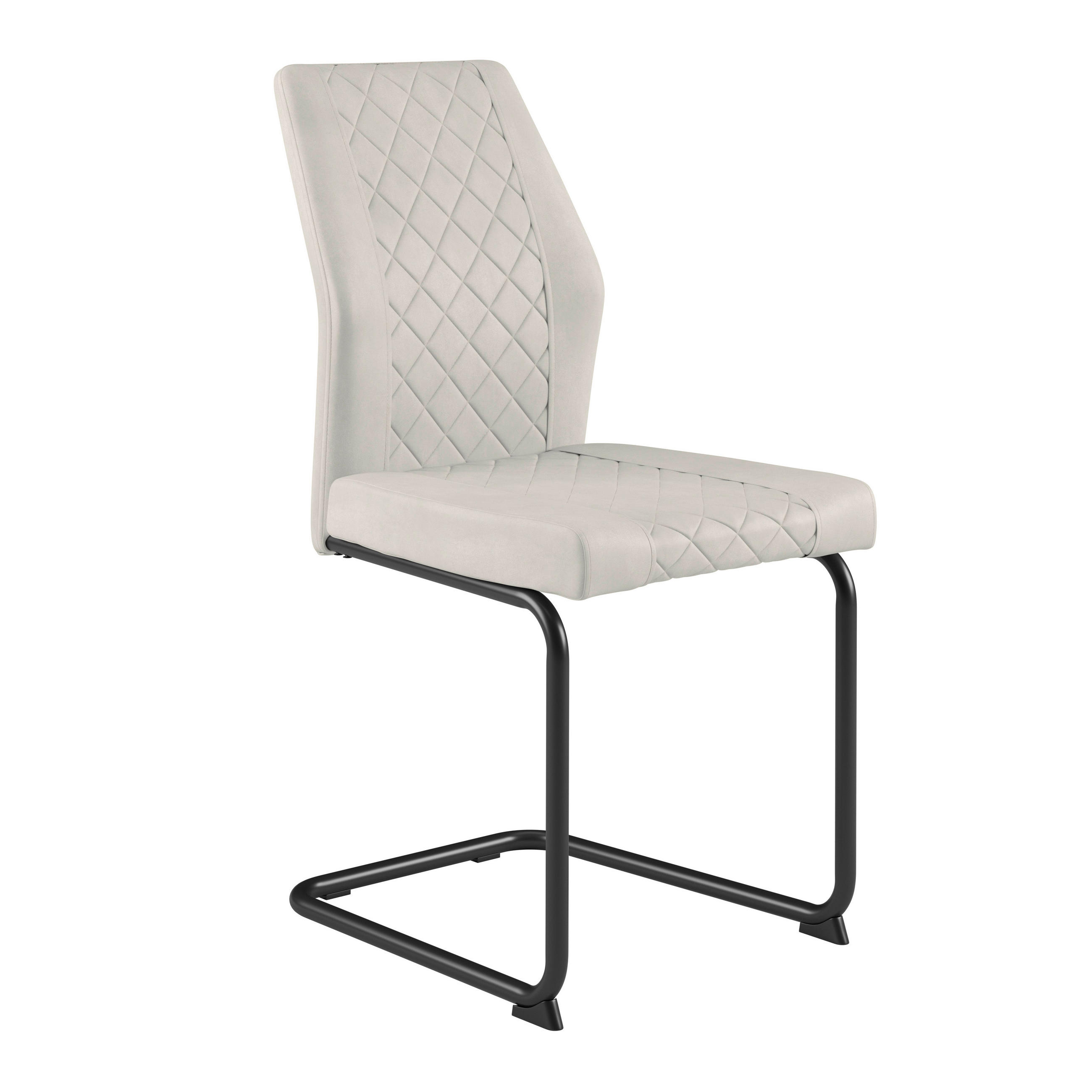 Stuhl Nina Velours Beige, B: 49 Cm