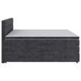 BOXSPRINGBETT 140/200 cm  in Grau  - Schwarz/Grau, KONVENTIONELL, Kunststoff/Textil (140/200cm) - Carryhome