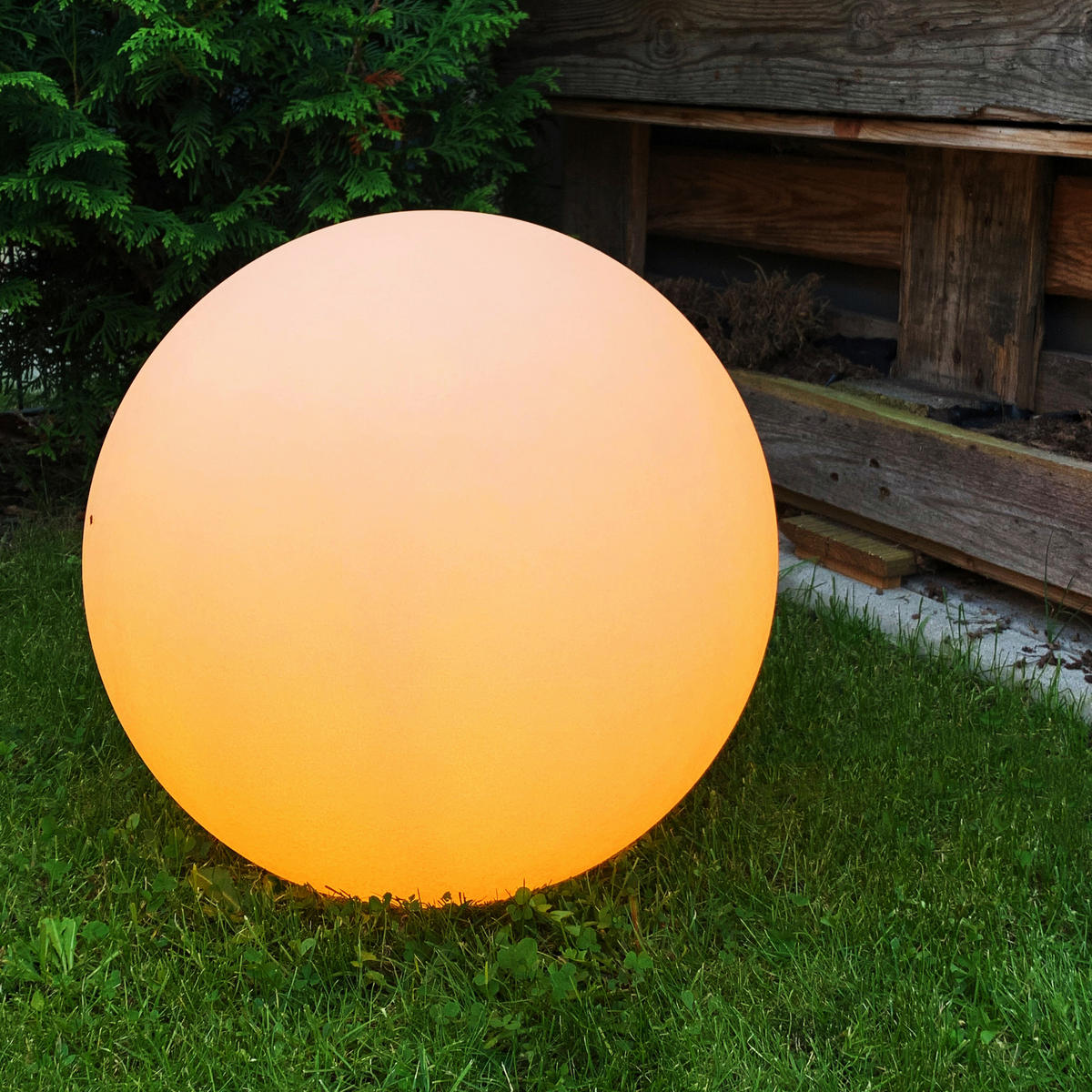 AUßENKUGELLEUCHTE TINT 50 cm  - Grau, Basics, Kunststoff (50cm) - Tint