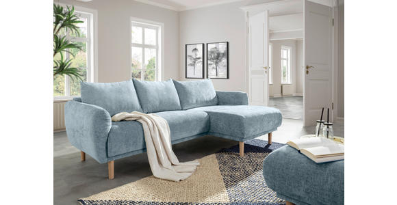 HOCKER Flachgewebe Blau - Blau, KONVENTIONELL, Holz/Textil (88/49/62cm) - Carryhome
