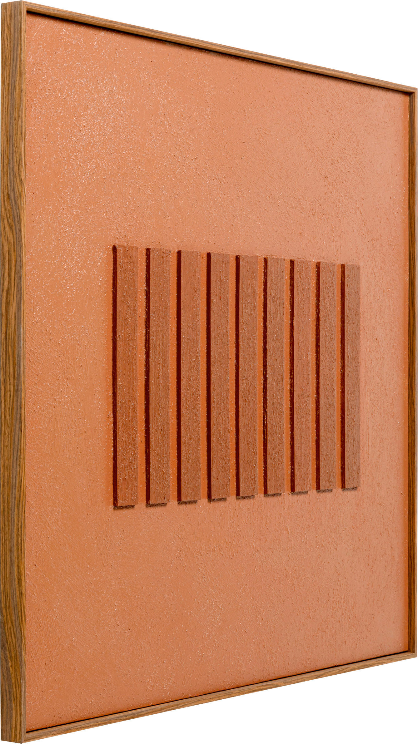 LEINWANDBILD Abstraktes 100/100/4 cm  - Braun, Design, Holz/Textil (100/100/4cm) - Kare-Design