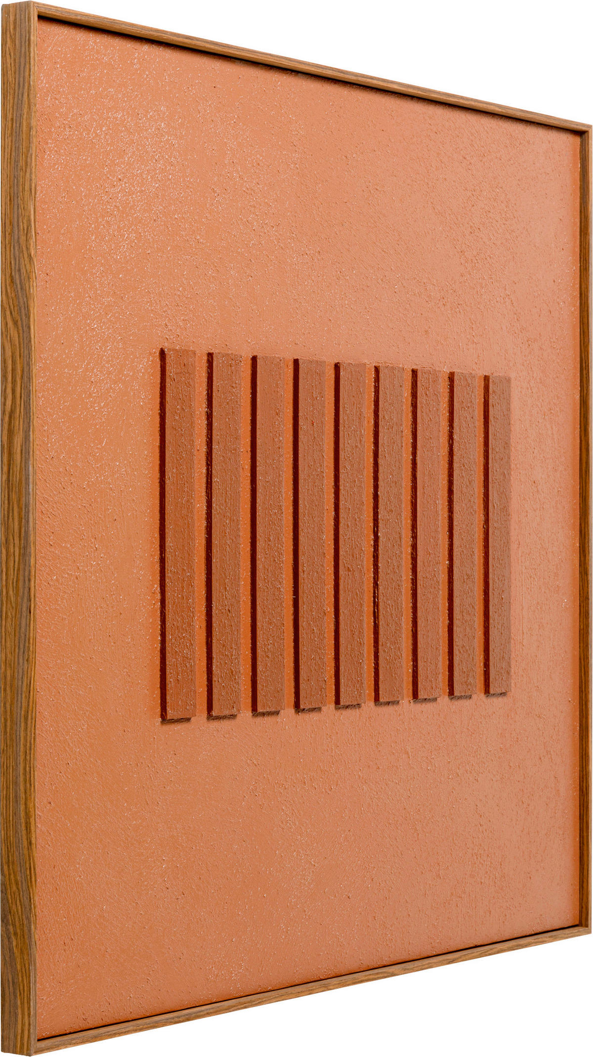 LEINWANDBILD Abstraktes 100/100/4 cm  - Braun, Design, Holz/Textil (100/100/4cm) - Kare-Design