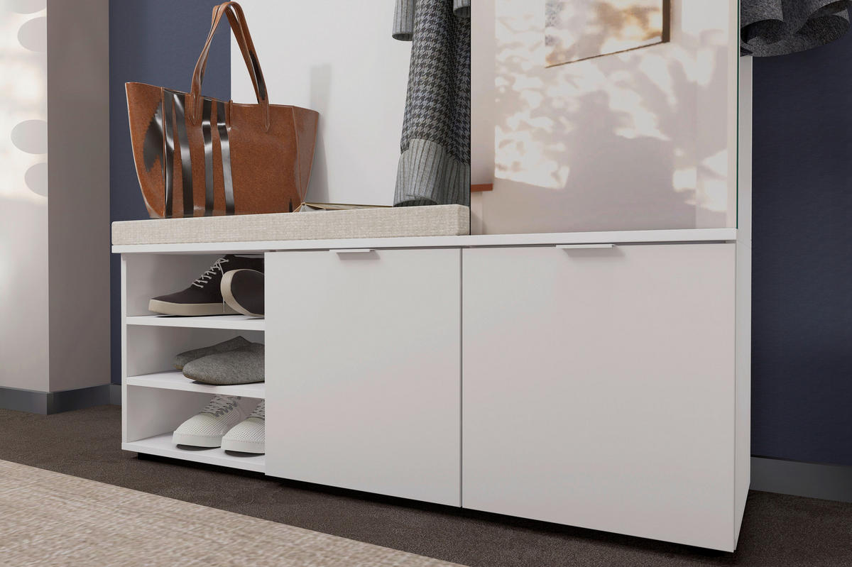 GARDEROBE 120/201/38 cm  - Weiss, Design, Holzwerkstoff (120/201/38cm) - Livetastic