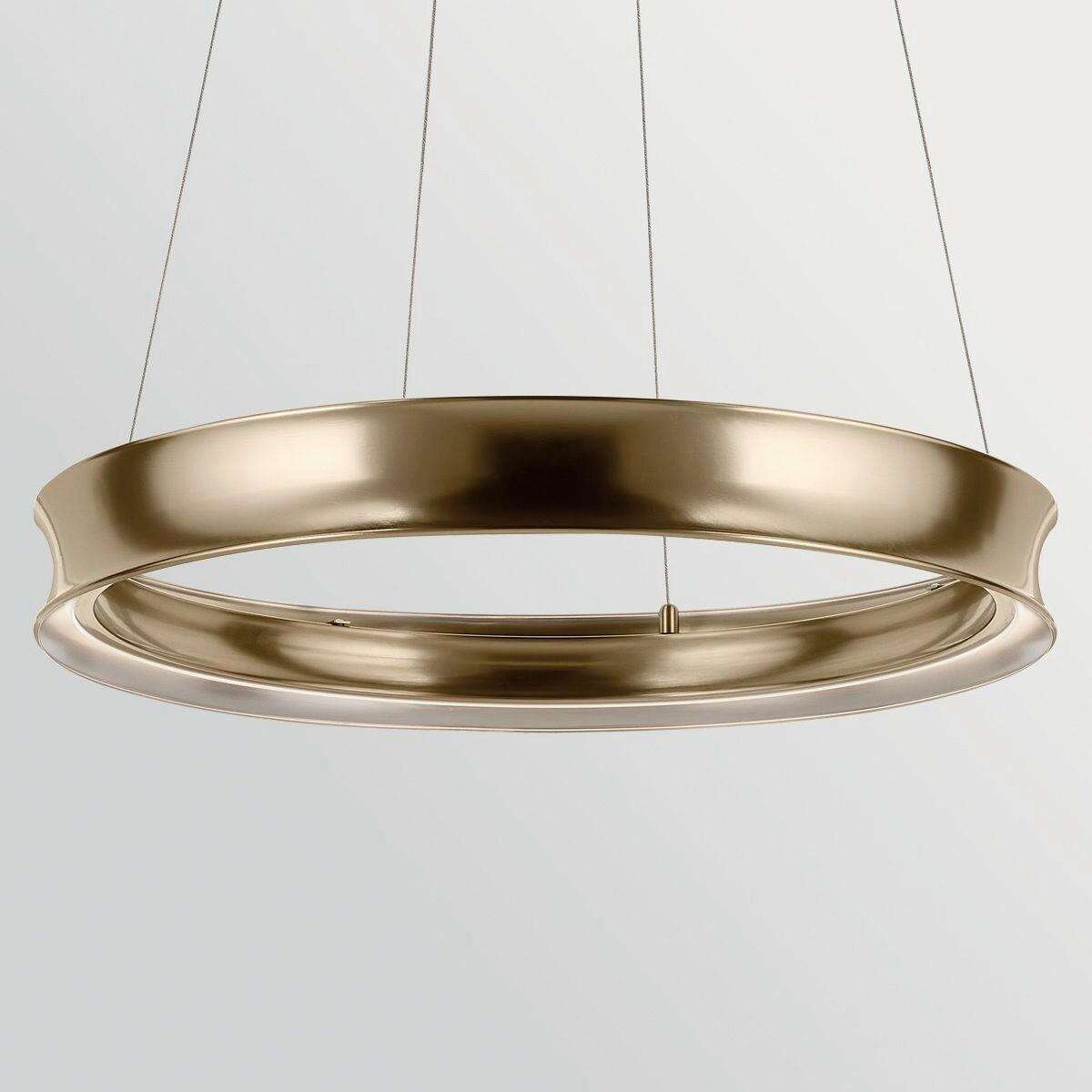 LED-HÄNGELEUCHTE Kichler 95/74,8 cm  - Champagner, Design, Metall (95/74,8cm) - Elstead Lighting