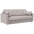 SCHLAFSOFA Webstoff Naturfarben  - Chromfarben/Naturfarben, KONVENTIONELL, Textil/Metall (208/86/97cm) - Novel