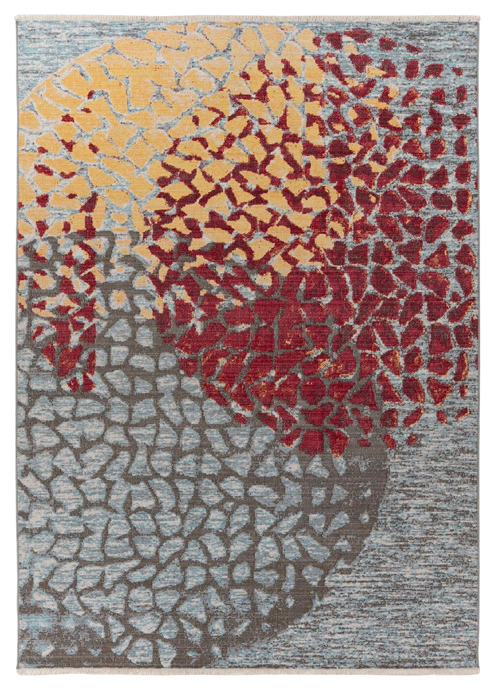KOBEREC TKANÝ NA PLOCHO, 160/230 cm, vícebarevná, červená - vícebarevná/červená, Konvenční, textil (160/230cm)