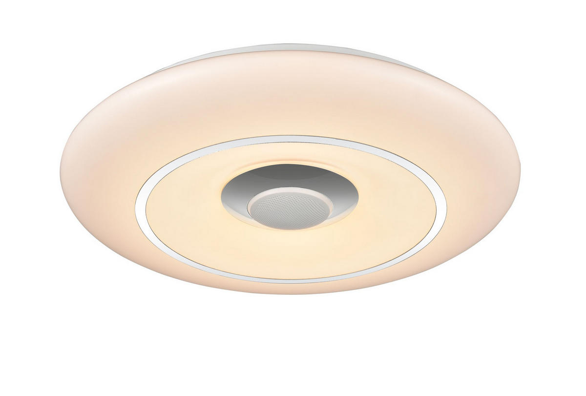 STROPNÉ LED SVIETIDLO, 39/7 cm  - biela/chrómová, Lifestyle, kov/plast (39/7cm) - Novel
