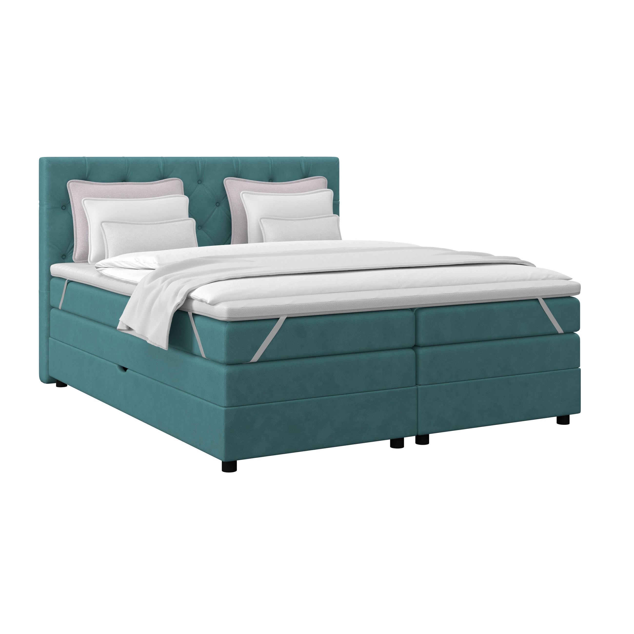 Boxspringbett Elio Petrol 180x200 cm H3/H4