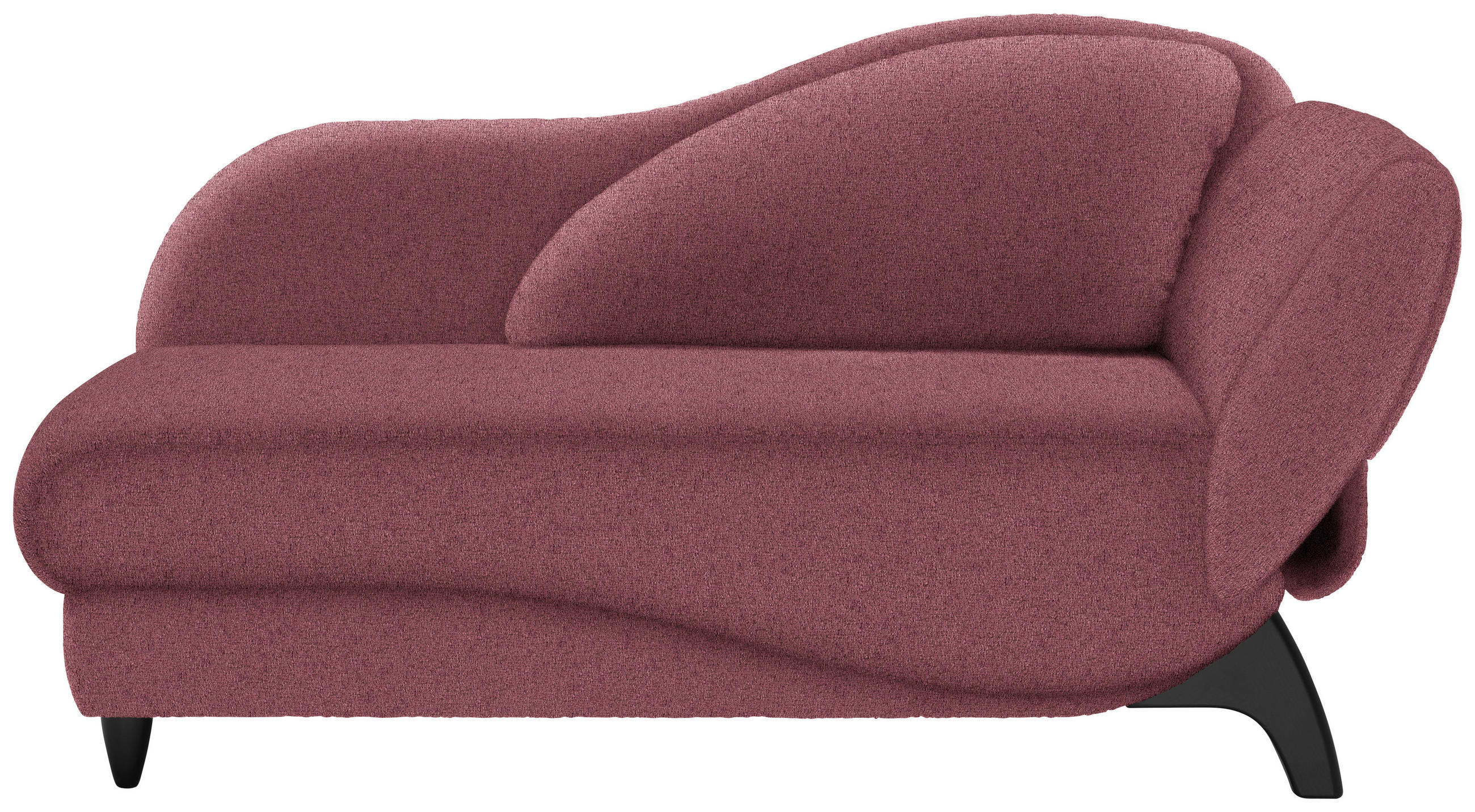 LIEGE in Webstoff Beere  - Beere/Schwarz, MODERN, Holz/Textil (171-190/87/84cm) - Joka