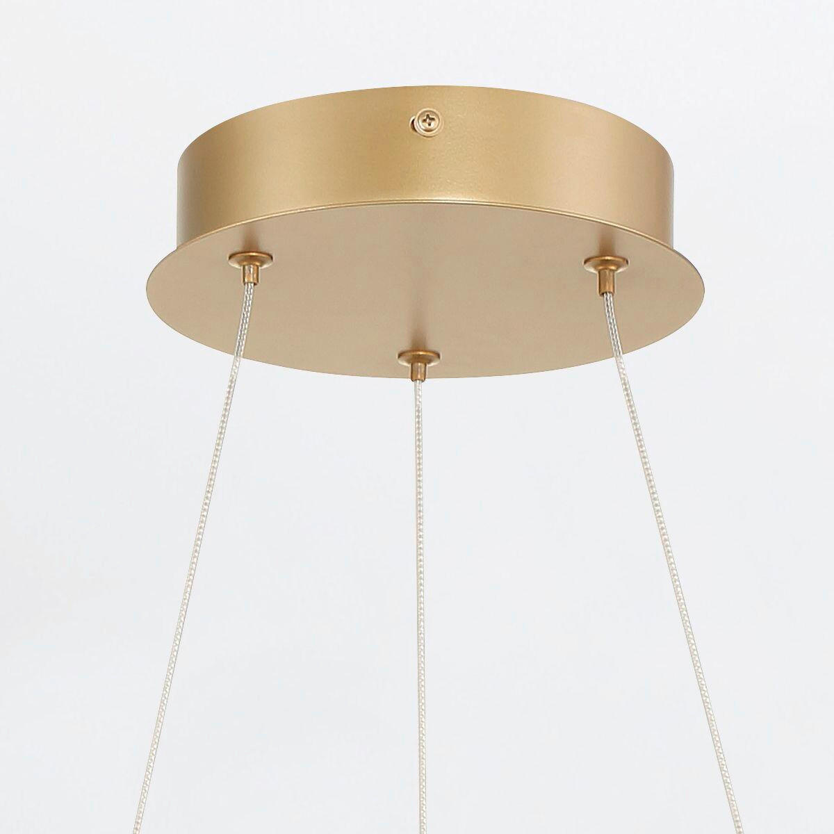 LED-HÄNGELEUCHTE 35/51/35 cm    - Goldfarben, Design, Kunststoff/Metall (35/51/35cm) - Elstead Lighting