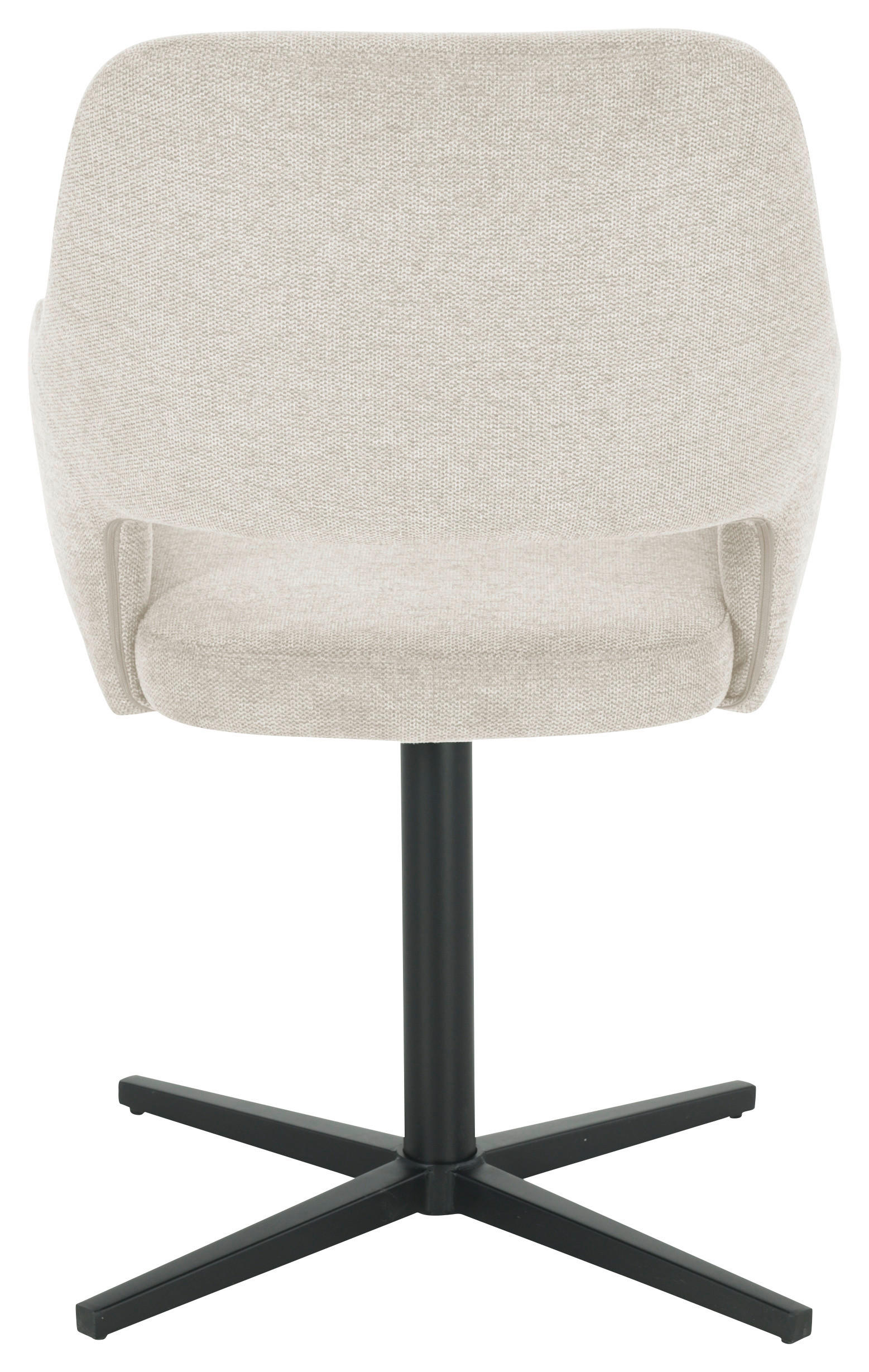 ARMLEHNSTUHL  in Eisen Leinenoptik  - Beige/Schwarz, MODERN, Holz/Textil (56/86/63cm) - MID.YOU