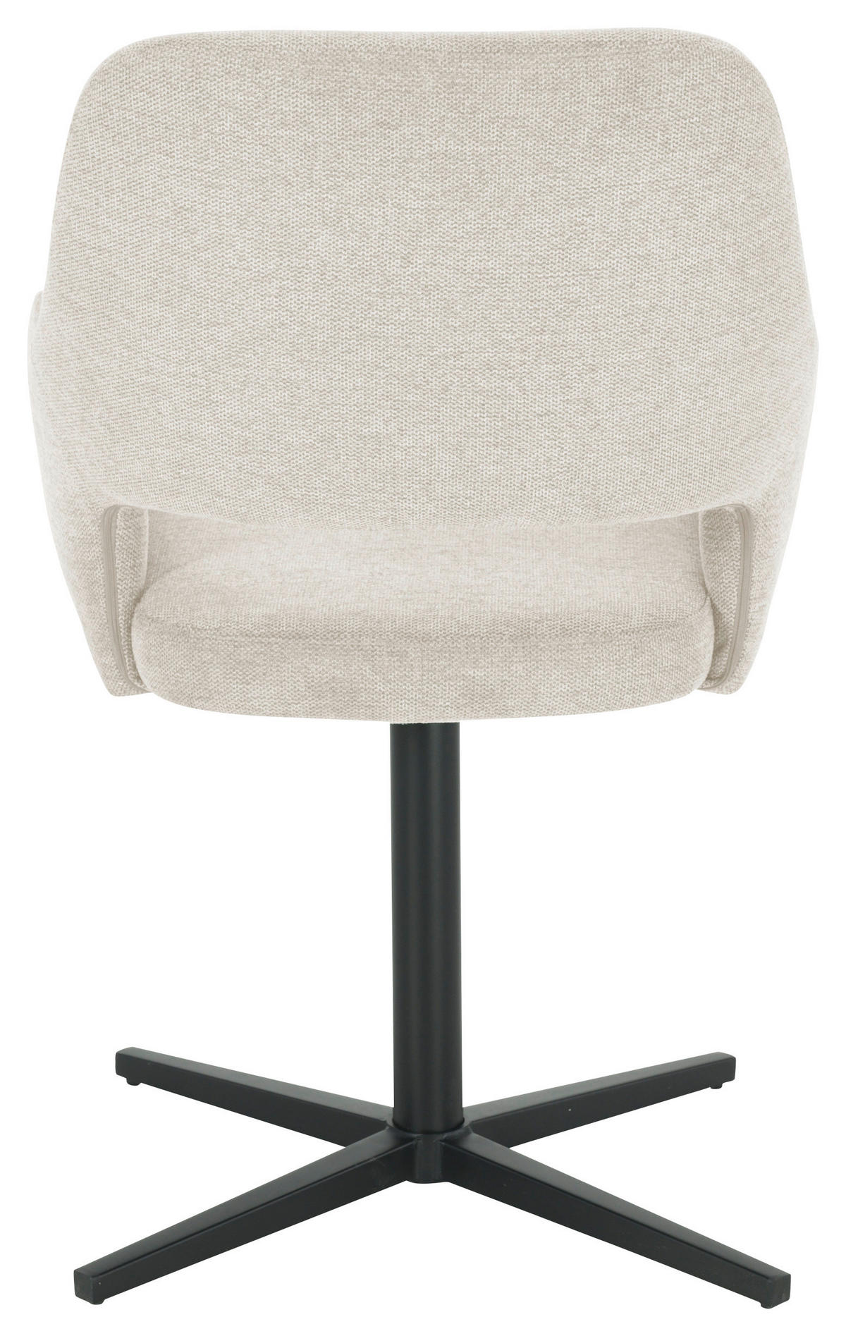 ARMLEHNSTUHL  in Eisen Leinenoptik  - Beige/Schwarz, MODERN, Holz/Textil (56/86/63cm) - MID.YOU