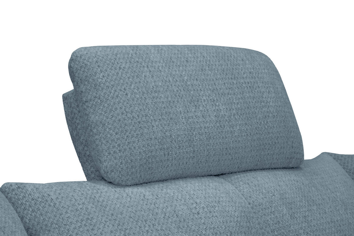 KOPFSTÜTZE - Blaugrau, KONVENTIONELL, Textil (55/28/18cm) - Hom`in