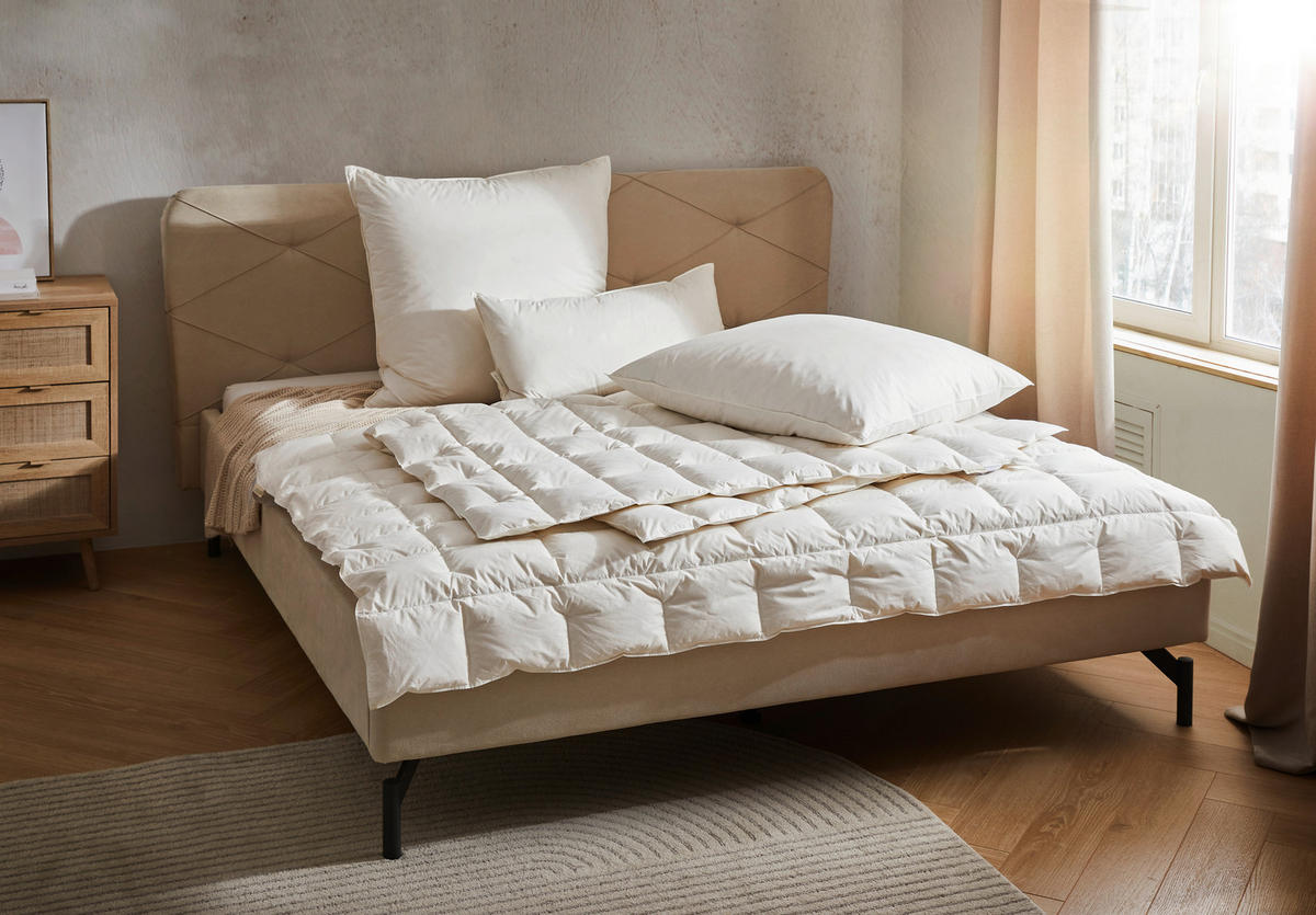 GANZJAHRESDECKE  Baffin  135/200 cm   - Creme, Basics, Textil (135/200cm) - Bio:Vio