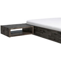 NACHTSCHRANK 50/41/16 cm Akazie massiv  - Grau/Akaziefarben, KONVENTIONELL, Holz (50/41/16cm) - Hasena