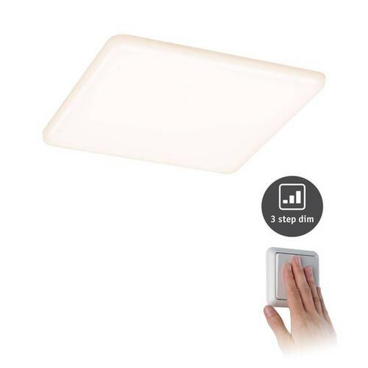 LED-PANEEL 18,5/18,5 cm   - Weiß, Design, Kunststoff (18,5/18,5cm) - Paulmann