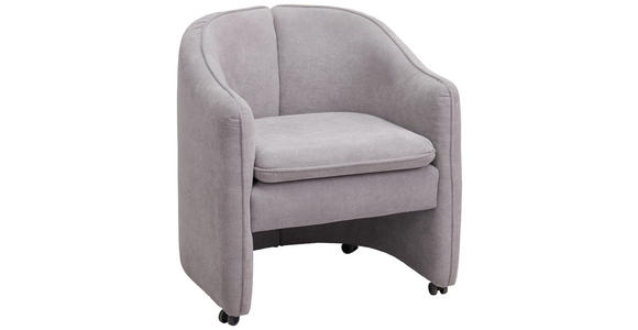 SESSEL in Textil Grau - Chromfarben/Grau, KONVENTIONELL, Kunststoff/Textil (69/78/60cm) - Venda
