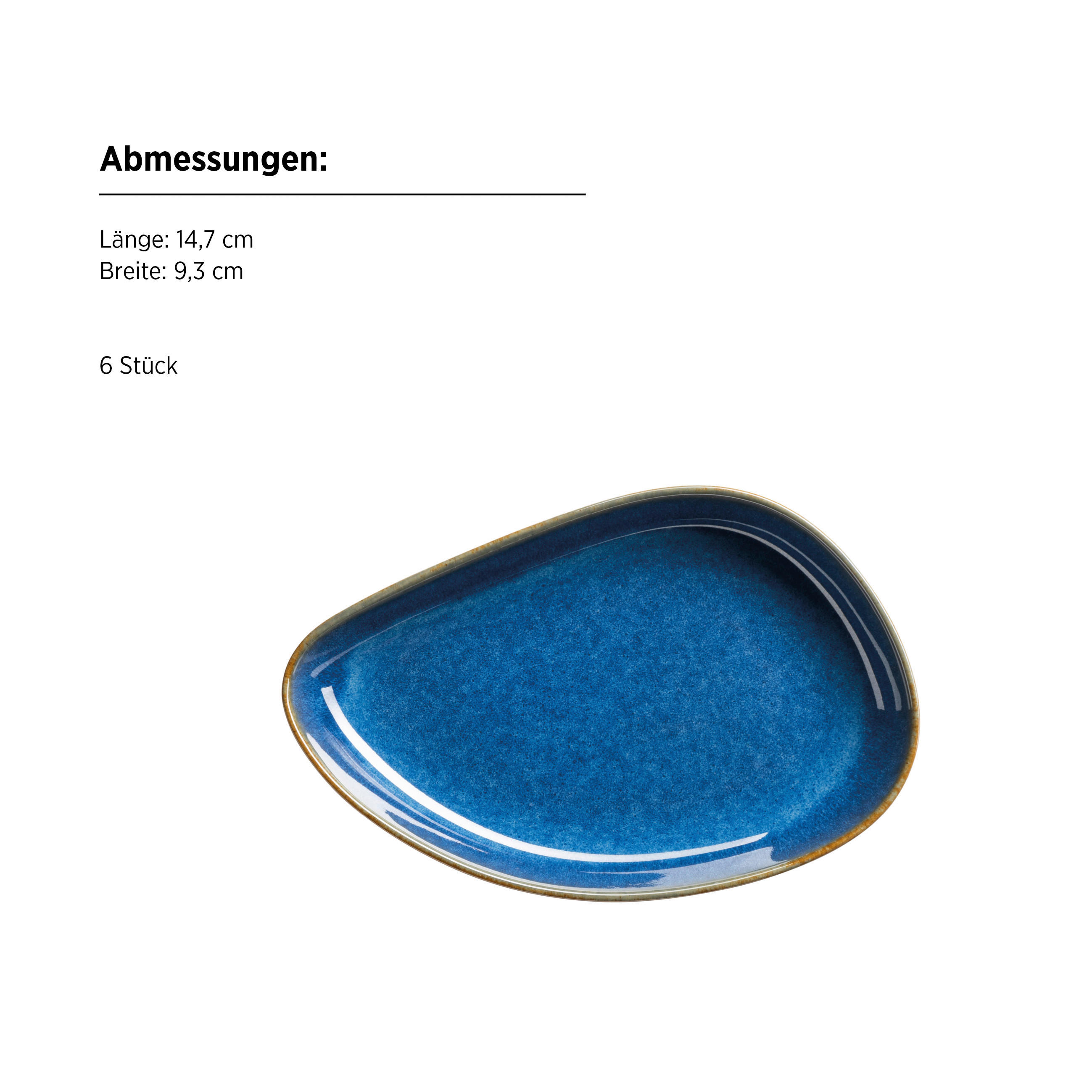 Thumbnail - Mäser Snackschalenset Cordelia, Blau, Keramik, 12-teilig, organisch, lebensmittelecht, Essen & Trinken, Geschirr, Schale...