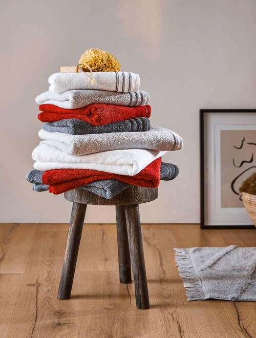 DUSCHTUCH Grossetto 67/140 cm  - Rot, Basics, Textil (67/140cm) - Vossen