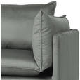 ECKSOFA Grau Samt  - Schwarz/Grau, Design, Textil/Metall (200/241cm) - Carryhome