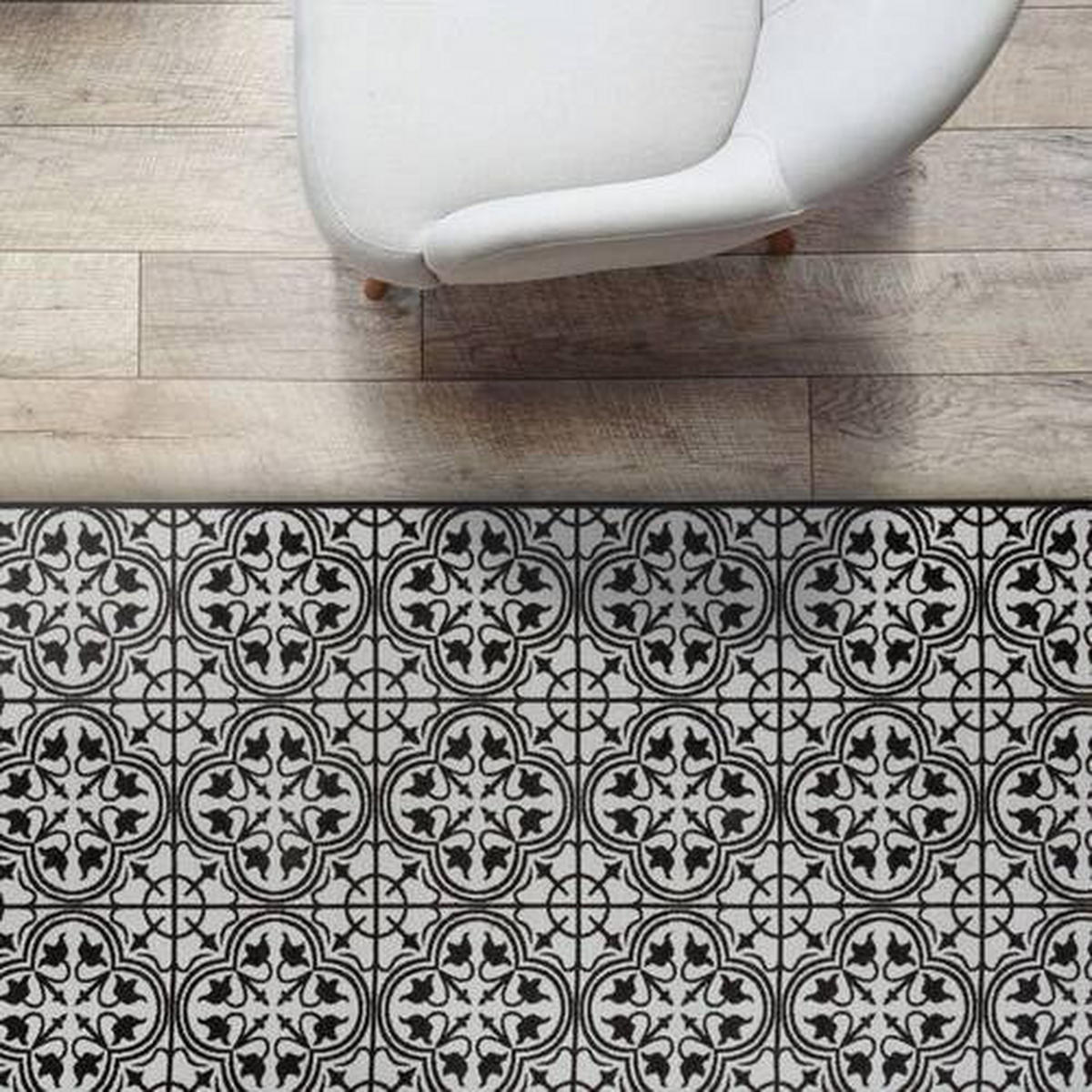 LÄUFER 80/150 cm  - Schwarz, Design, Kunststoff/Textil (80/150cm) - Novel