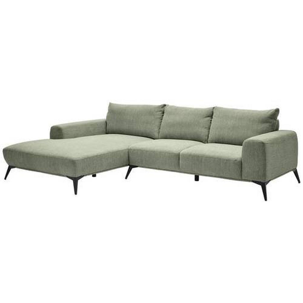 Thumbnail - Stylife Ecksofa, Olivgrün, Textil, 3-Sitzer, Füllung: Schaumstoff, Ottomane links, L-Form, 298x187 cm, Stoffauswahl, sei...