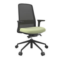 DREHSTUHL Netzbespannung, Webstoff Schwarz, Hellgrün  - Schwarz/Hellgrün, MODERN, Kunststoff/Textil (70/103-115/70cm)