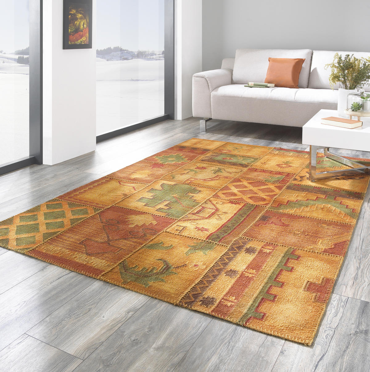 ORIENTALISK MATTA 90/160 cm Country Life  - orange, Lifestyle, textil (90/160cm) - Cazaris