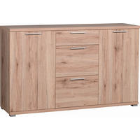 SIDEBOARD  144/88/40 cm 3 Schublade(n)  - Eichefarben/Anthrazit, Basics, Holzwerkstoff/Kunststoff (144/88/40cm) - Carryhome