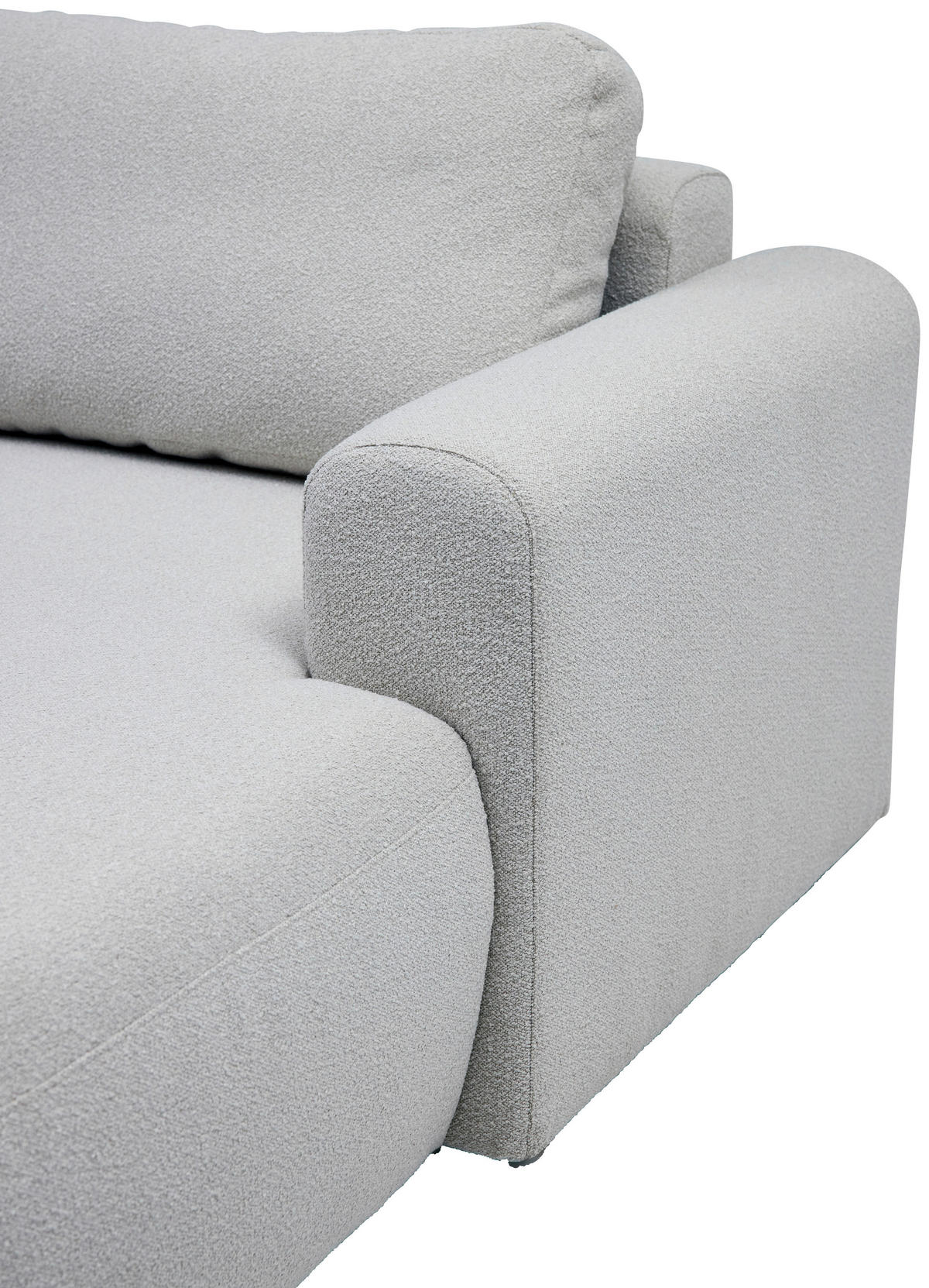 ECKSOFA Perlmutt Bouclé Rückenkissen, Rücken echt  - Perlmutt/Schwarz, KONVENTIONELL, Kunststoff/Textil (257/170cm) - Tom Tailor
