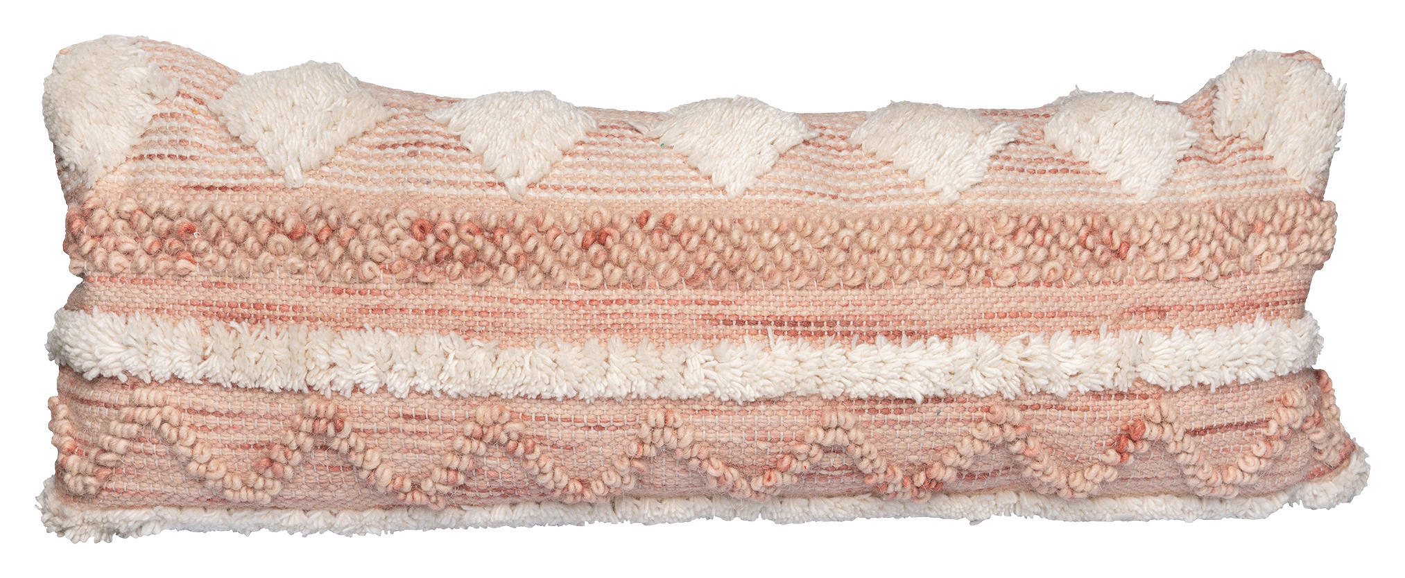 DEKORAČNÍ POLŠTÁŘ  - růžová/krémová, Konvenční, textil (95/35/15cm)