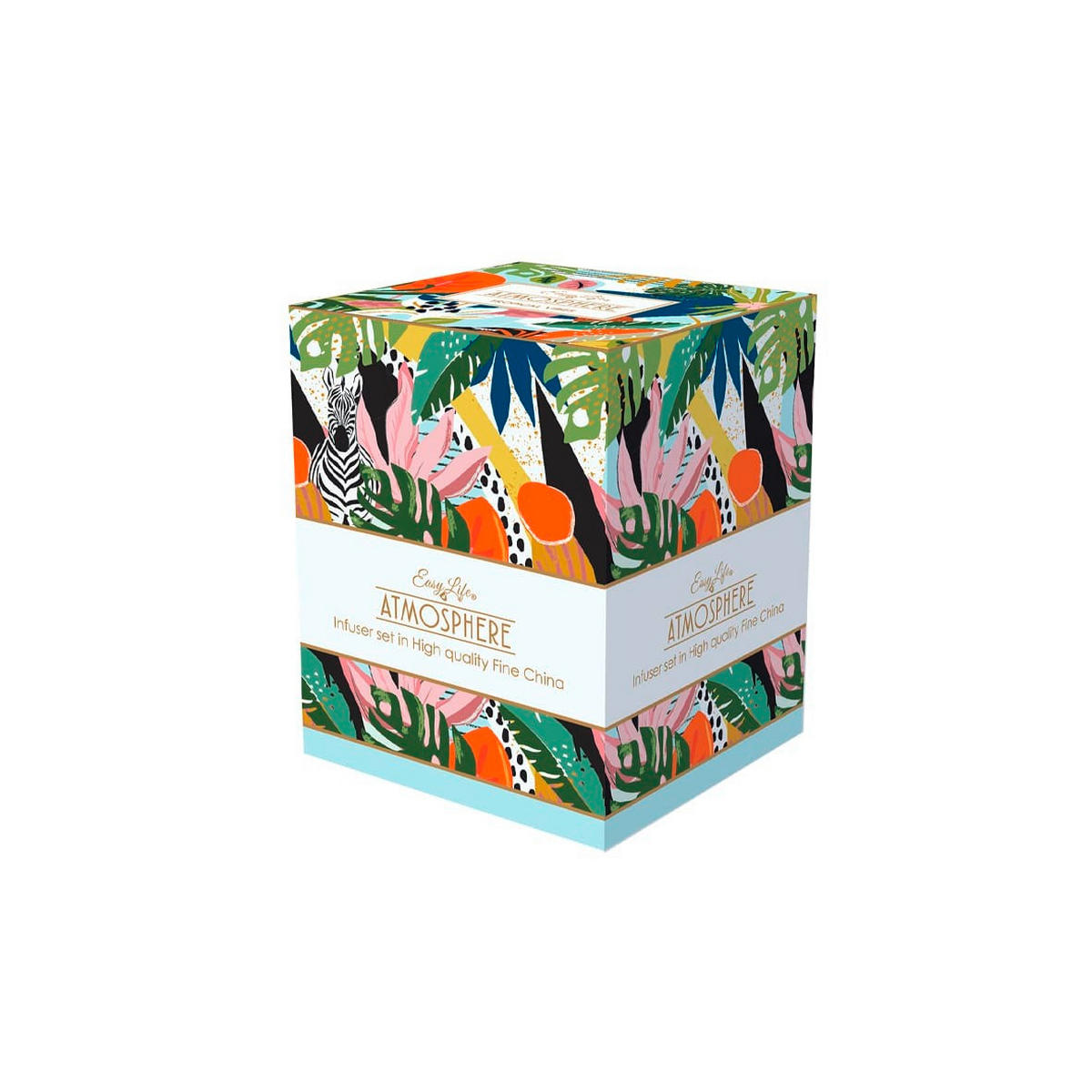ŠALICA ZA ČAJ   350 ml  TROPICAL VIBES   - višebojno, Basics, keramika (350ml)