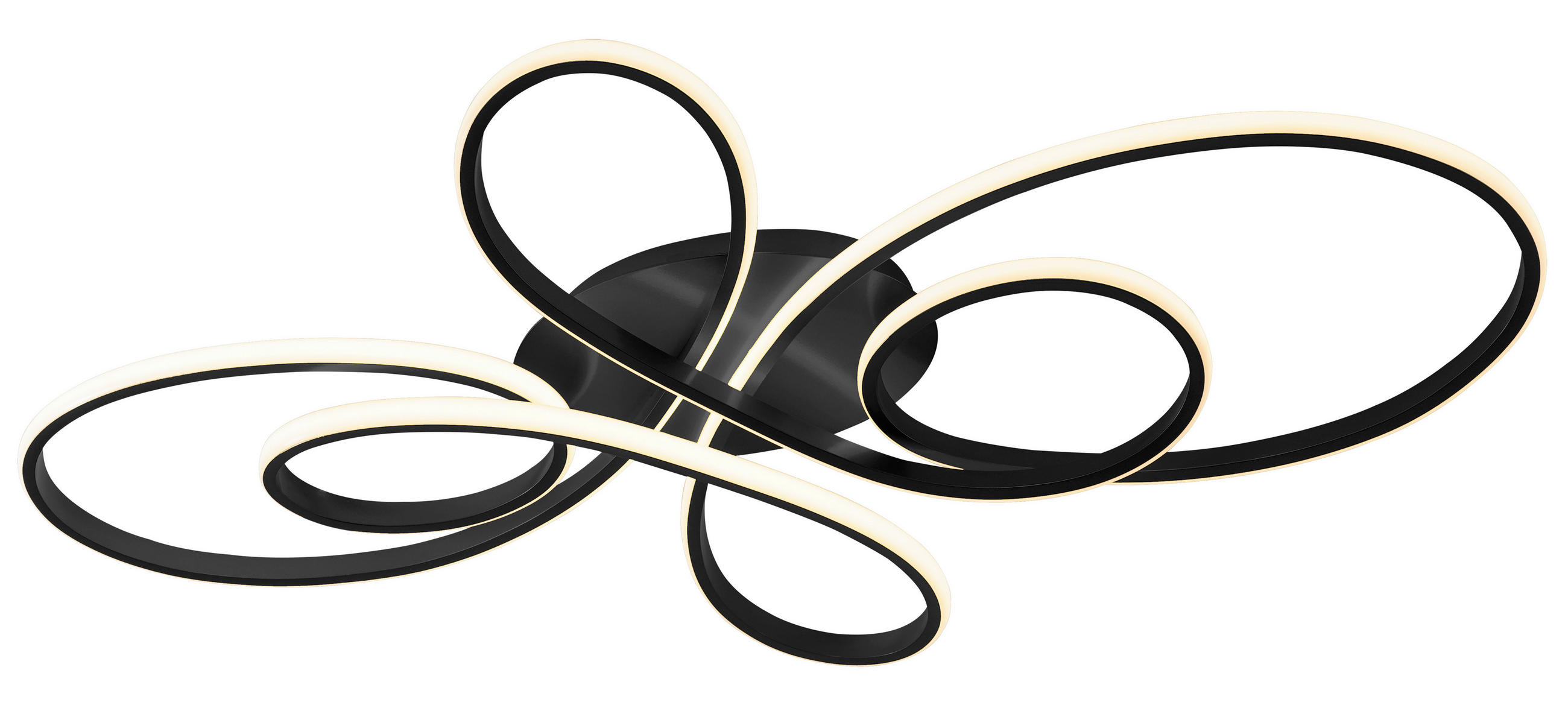 LED-DECKENLEUCHTE   - Schwarz, Design, Kunststoff/Metall (88l) - Novel