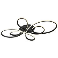 LED-DECKENLEUCHTE   - Schwarz, Design, Kunststoff/Metall (88l) - Novel