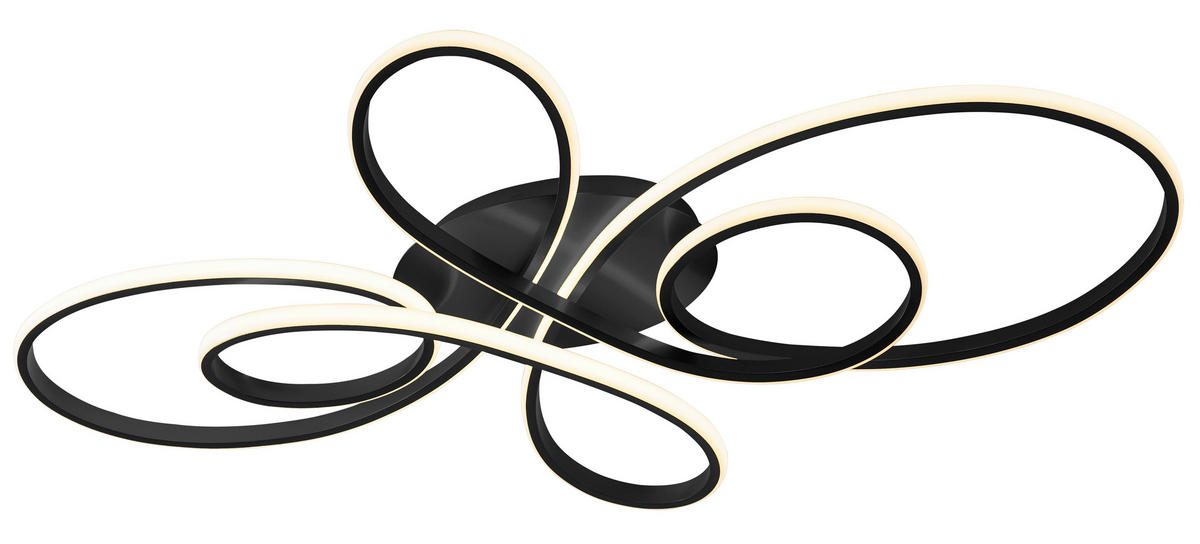 LED-DECKENLEUCHTE   - Schwarz, Design, Kunststoff/Metall (88l) - Novel