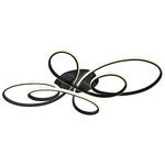 LED-DECKENLEUCHTE   - Schwarz, Design, Kunststoff/Metall (88l) - Novel