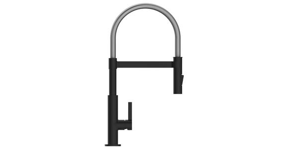 KÜCHENARMATUR - Chromfarben/Schwarz, Basics, Metall (26/48,5/5,5cm) - Xora