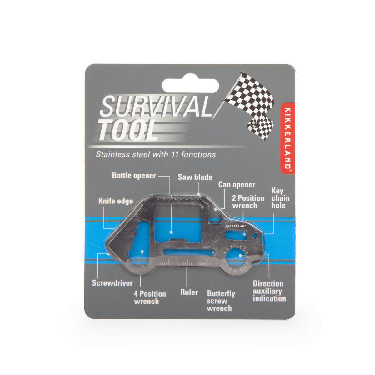 MULTIFUNKCIONALNI ALAT - siva, Basics, metal (0,42/13,5/11,2cm) - Kikkerland