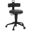 BÜROHOCKER Schwarz  - Schwarz, Basics, Leder/Kunststoff (40/74-86/46cm) - MID.YOU