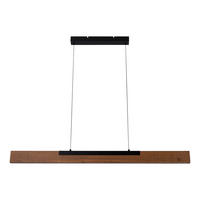 LED-PENDELLEUCHTE WILMA 122.2/6/150 cm   - Eichefarben/Schwarz, Natur, Metall (122.2/6/150cm) - Näve